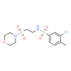 ChemSpider 2D Image | 3-Chloro-4-methyl-N-[2-(4-morpholinylsulfonyl)ethyl]benzenesulfonamide | C13H19ClN2O5S2
