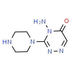 ChemSpider 2D Image | 4-Amino-3-(1-piperazinyl)-1,2,4-triazin-5(4H)-one | C7H12N6O