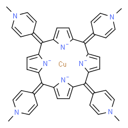 ChemSpider 2D Image | copper;5,10,15,20-tetrakis(1-methyl-4-pyridylidene)porphyrin-21,22,23,24-tetraide | C44H36CuN8