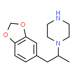 ChemSpider 2D Image | 1-[1-(1,3-Benzodioxol-5-yl)-2-propanyl]piperazine | C14H20N2O2