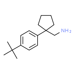 ChemSpider 2D Image | 1-{1-[4-(2-Methyl-2-propanyl)phenyl]cyclopentyl}methanamine | C16H25N