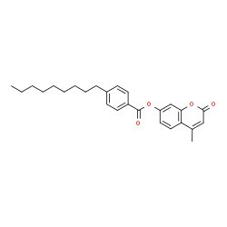 ChemSpider 2D Image | 4-Methyl-2-oxo-2H-chromen-7-yl 4-nonylbenzoate | C26H30O4