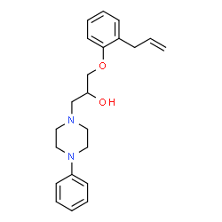 ChemSpider 2D Image | 1-(2-Allylphenoxy)-3-(4-phenyl-1-piperazinyl)-2-propanol | C22H28N2O2