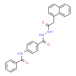 ChemSpider 2D Image | N-(4-{[2-(1-Naphthylacetyl)hydrazino]carbonyl}phenyl)benzamide | C26H21N3O3