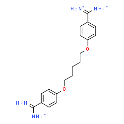 ChemSpider 2D Image | {1,5-Pentanediylbis[oxy-4,1-phenylene(ammoniomethylylidene)]}diammonium | C19H28N4O2