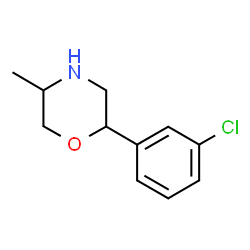 ChemSpider 2D Image | 2-(3-Chlorophenyl)-5-methylmorpholine | C11H14ClNO