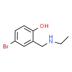 ChemSpider 2D Image | 4-Bromo-2-[(ethylamino)methyl]phenol | C9H12BrNO