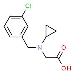 ChemSpider 2D Image | N-(3-Chlorobenzyl)-N-cyclopropylglycine | C12H14ClNO2