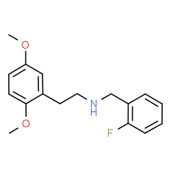 ChemSpider 2D Image | 2-(2,5-Dimethoxyphenyl)-N-(2-fluorobenzyl)ethanamine | C17H20FNO2