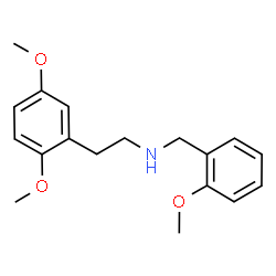 ChemSpider 2D Image | 2-(2,5-Dimethoxyphenyl)-N-(2-methoxybenzyl)ethanamine | C18H23NO3