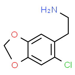 ChemSpider 2D Image | 2-(6-Chloro-1,3-benzodioxol-5-yl)ethanamine | C9H10ClNO2