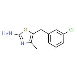 ChemSpider 2D Image | 5-(3-Chlorobenzyl)-4-methyl-1,3-thiazol-2-amine | C11H11ClN2S