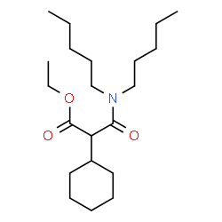 ChemSpider 2D Image | Ethyl 2-cyclohexyl-3-(dipentylamino)-3-oxopropanoate | C21H39NO3
