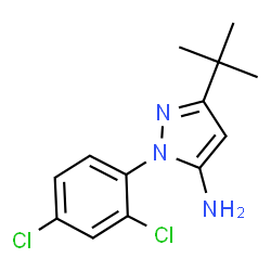 ChemSpider 2D Image | 5-tert-Butyl-2-(2,4-dichloro-phenyl)-2H-pyrazol-3-ylamine | C13H15Cl2N3