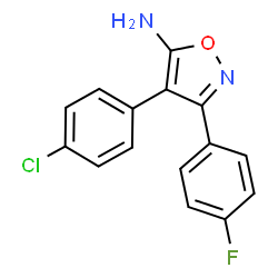 ChemSpider 2D Image | 4-(4-Chlorophenyl)-3-(4-fluorophenyl)-1,2-oxazol-5-amine | C15H10ClFN2O