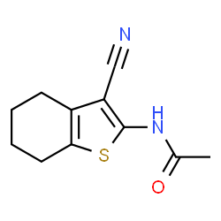 ChemSpider 2D Image | N-(3-cyano-4,5,6,7-tetrahydro-1-benzothien-2-yl)acetamide | C11H12N2OS