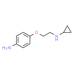 ChemSpider 2D Image | 4-[2-(Cyclopropylamino)ethoxy]aniline | C11H16N2O