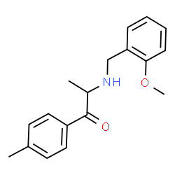 ChemSpider 2D Image | 2-[(2-Methoxybenzyl)amino]-1-(4-methylphenyl)-1-propanone | C18H21NO2