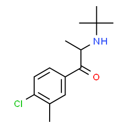 ChemSpider 2D Image | 1-(4-Chloro-3-methylphenyl)-2-[(2-methyl-2-propanyl)amino]-1-propanone | C14H20ClNO