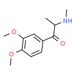 ChemSpider 2D Image | 1-(3,4-Dimethoxyphenyl)-2-(methylamino)-1-propanone | C12H17NO3