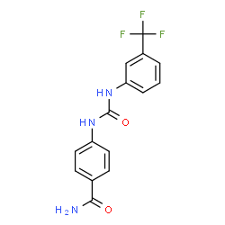 ChemSpider 2D Image | 4-({[3-(Trifluoromethyl)phenyl]carbamoyl}amino)benzamide | C15H12F3N3O2