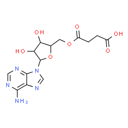 ChemSpider 2D Image | 9-[5-O-(3-Carboxypropanoyl)pentofuranosyl]-9H-purin-6-amine | C14H17N5O7