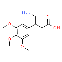 ChemSpider 2D Image | 4-Amino-3-(3,4,5-trimethoxyphenyl)butanoic acid | C13H19NO5