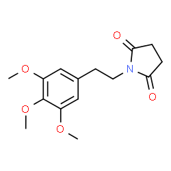 ChemSpider 2D Image | 1-[2-(3,4,5-trimethoxyphenyl)ethyl]pyrrolidine-2,5-dione | C15H19NO5