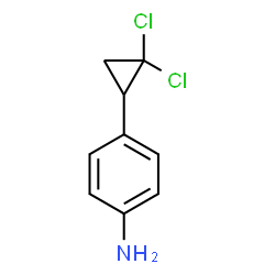 ChemSpider 2D Image | 4-(2,2-Dichlorocyclopropyl)aniline | C9H9Cl2N