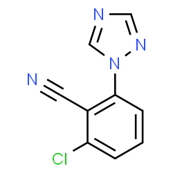 ChemSpider 2D Image | 2-Chloro-6-(1H-1,2,4-triazol-1-yl)benzonitrile | C9H5ClN4