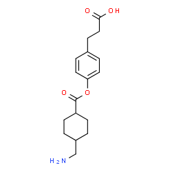 ChemSpider 2D Image | 3-[4-[[4-(aminomethyl)cyclohexyl]-oxomethoxy]phenyl]propanoic acid | C17H23NO4