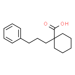 ChemSpider 2D Image | 1-(3-Phenylpropyl)cyclohexanecarboxylic acid | C16H22O2