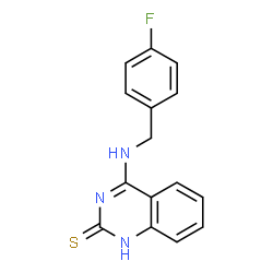 ChemSpider 2D Image | 4-[(4-Fluorobenzyl)amino]-2(1H)-quinazolinethione | C15H12FN3S