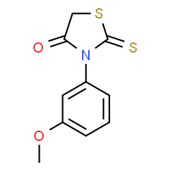 ChemSpider 2D Image | 3-(3-Methoxyphenyl)-2-thioxo-1,3-thiazolidin-4-one | C10H9NO2S2