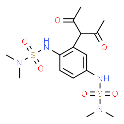 ChemSpider 2D Image | N',N'''-[2-(2,4-Dioxo-3-pentanyl)-1,4-phenylene]bis(N,N-dimethylsulfuric diamide) | C15H24N4O6S2