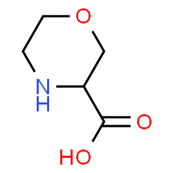 ChemSpider 2D Image | 3-Morpholinecarboxylic acid | C5H9NO3