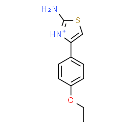 ChemSpider 2D Image | 2-Amino-4-(4-ethoxyphenyl)-1,3-thiazol-3-ium | C11H13N2OS