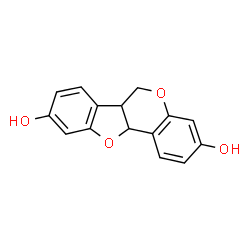 ChemSpider 2D Image | 6a,11a-Dihydro-6H-[1]benzofuro[3,2-c]chromene-3,9-diol | C15H12O4