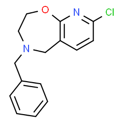 ChemSpider 2D Image | 4-Benzyl-8-chloro-2,3,4,5-tetrahydropyrido[3,2-f][1,4]oxazepine | C15H15ClN2O