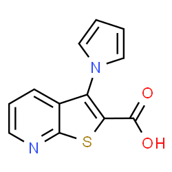 ChemSpider 2D Image | 3-(1H-Pyrrol-1-yl)thieno[2,3-b]pyridine-2-carboxylic acid | C12H8N2O2S