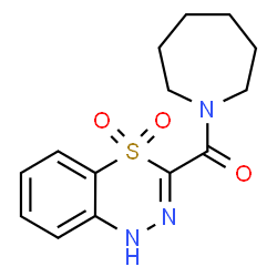 ChemSpider 2D Image | 3-(azepan-1-ylcarbonyl)-1H-4,1,2-benzothiadiazine 4,4-dioxide | C14H17N3O3S