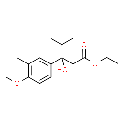 ChemSpider 2D Image | Ethyl 3-hydroxy-3-(4-methoxy-3-methylphenyl)-4-methylpentanoate | C16H24O4