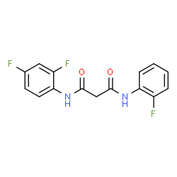 ChemSpider 2D Image | N-(2,4-Difluorophenyl)-N'-(2-fluorophenyl)malonamide | C15H11F3N2O2