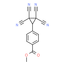 ChemSpider 2D Image | Methyl 4-(2,2,3,3-tetracyanocyclopropyl)benzoate | C15H8N4O2