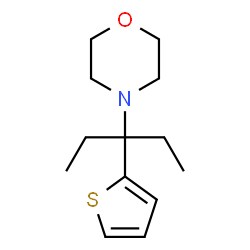 ChemSpider 2D Image | 4-[3-(2-Thienyl)-3-pentanyl]morpholine | C13H21NOS