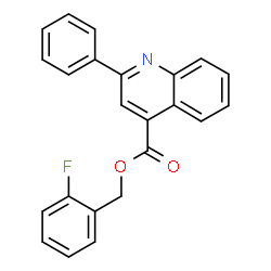 ChemSpider 2D Image | 2-Fluorobenzyl 2-phenyl-4-quinolinecarboxylate | C23H16FNO2