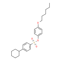 ChemSpider 2D Image | 4-(Hexyloxy)phenyl 4-cyclohexylbenzenesulfonate | C24H32O4S