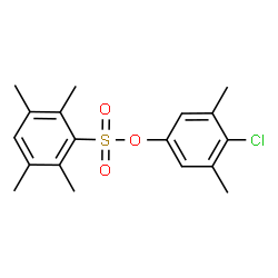 ChemSpider 2D Image | 4-Chloro-3,5-dimethylphenyl 2,3,5,6-tetramethylbenzenesulfonate | C18H21ClO3S