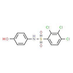 ChemSpider 2D Image | 2,3,4-Trichloro-N-(4-hydroxyphenyl)benzenesulfonamide | C12H8Cl3NO3S