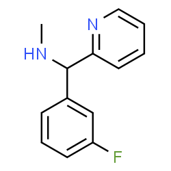 ChemSpider 2D Image | 1-(3-Fluorophenyl)-N-methyl-1-(2-pyridinyl)methanamine | C13H13FN2